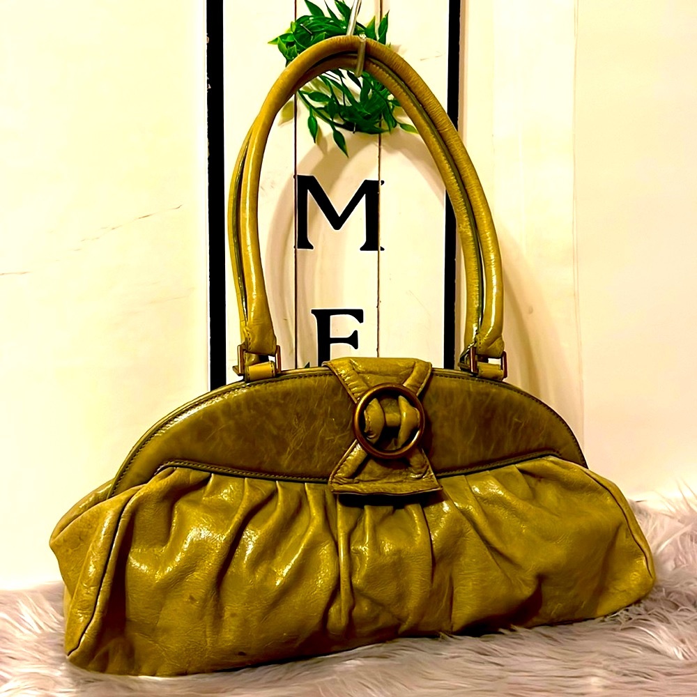 HOBO Olive Gathered Satchel